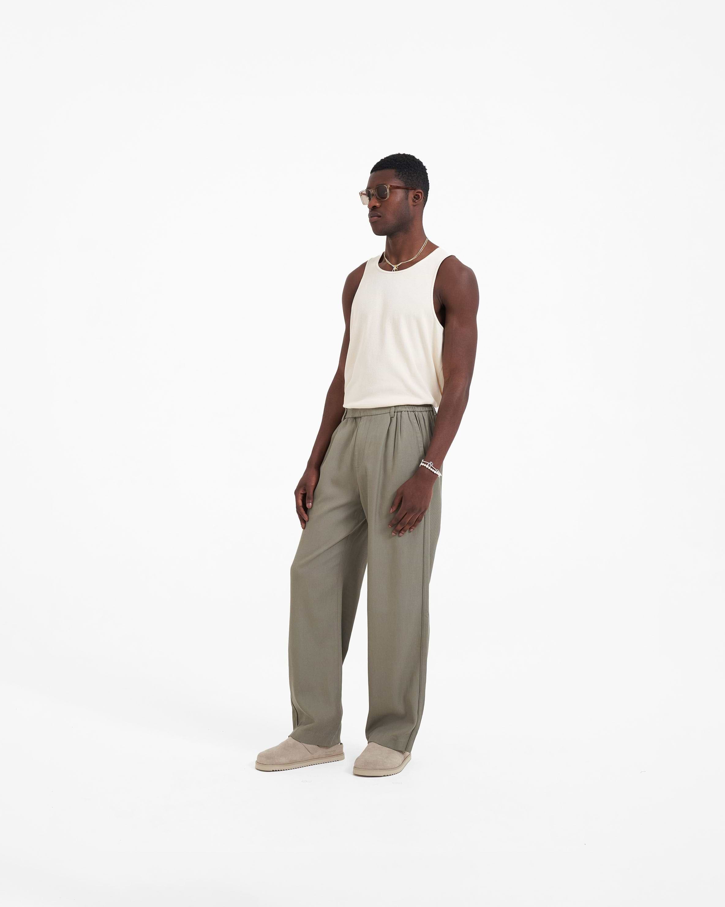 Filippa K CARPENTER TROUSERS - Trousers - dark khaki/beige - Zalando.co.uk
