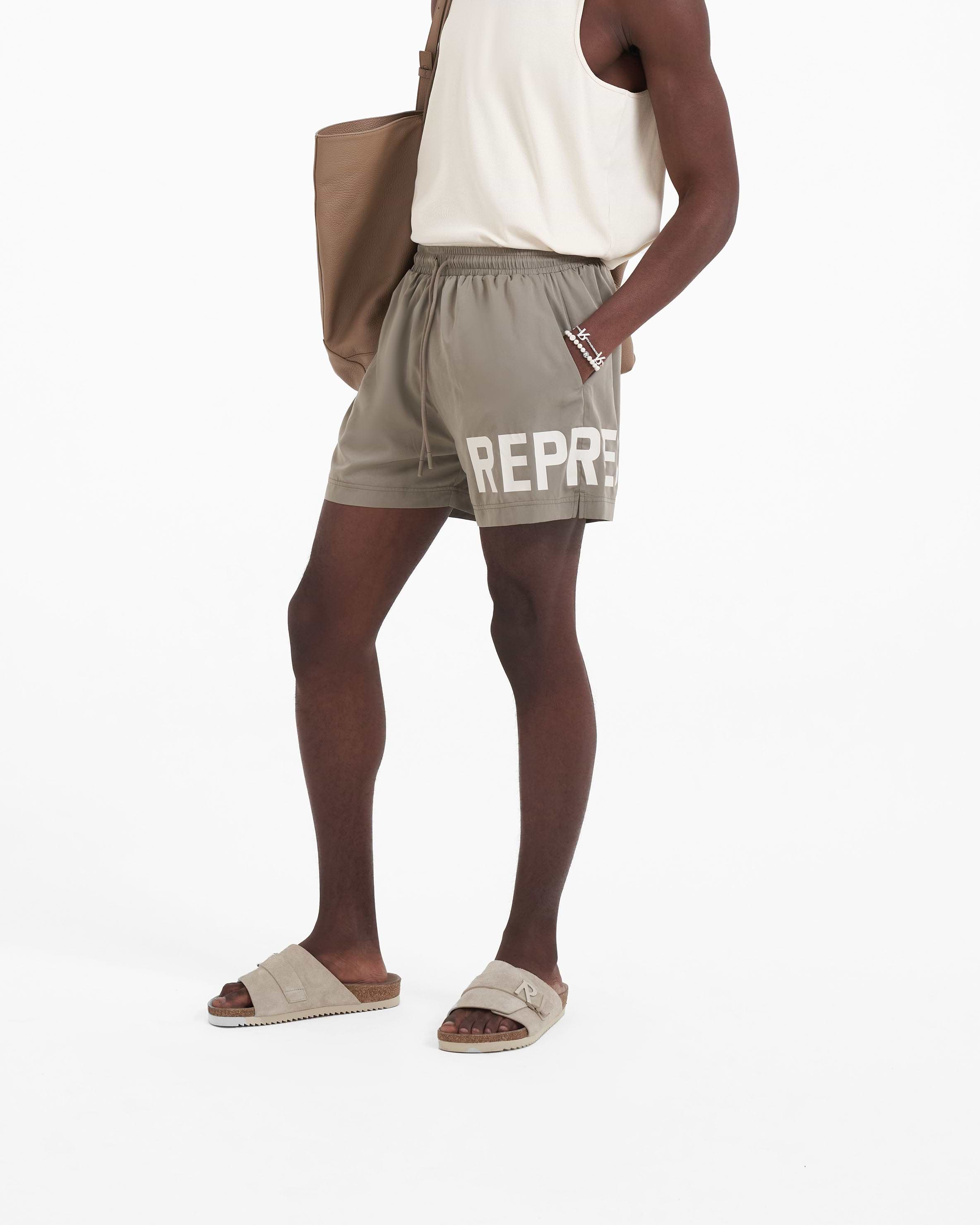 Khaki Swim Shorts SC23 REPRESENT CLO
