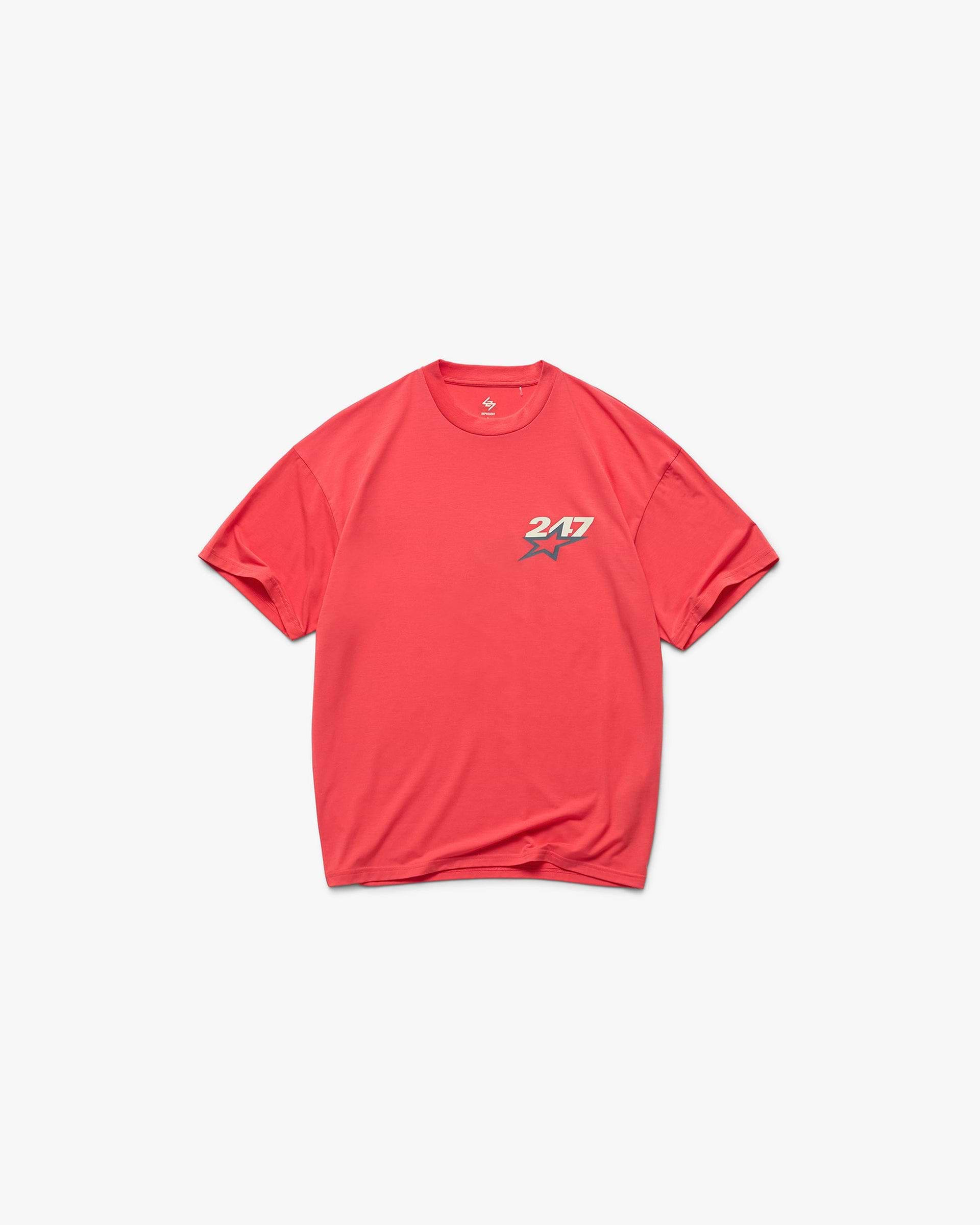 Team 247 Star Oversized T-Shirt - Racing Red
