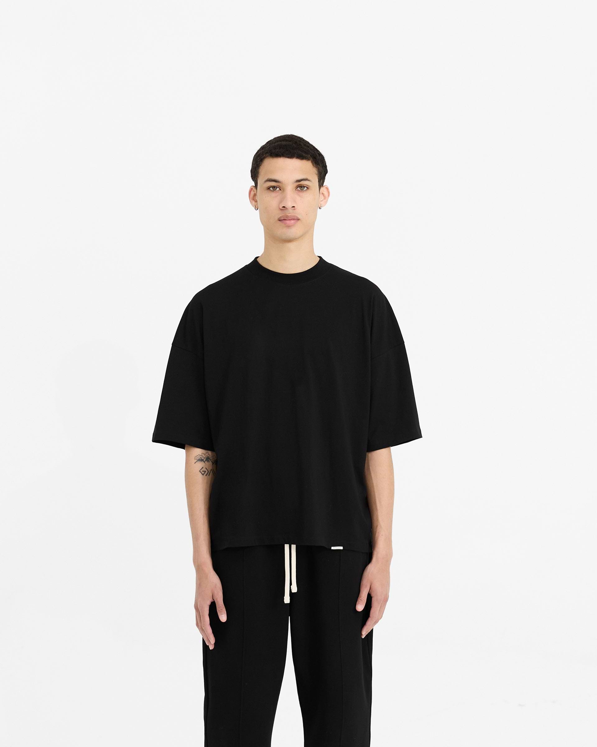 2 x Initial Boxy T-Shirt - Black
