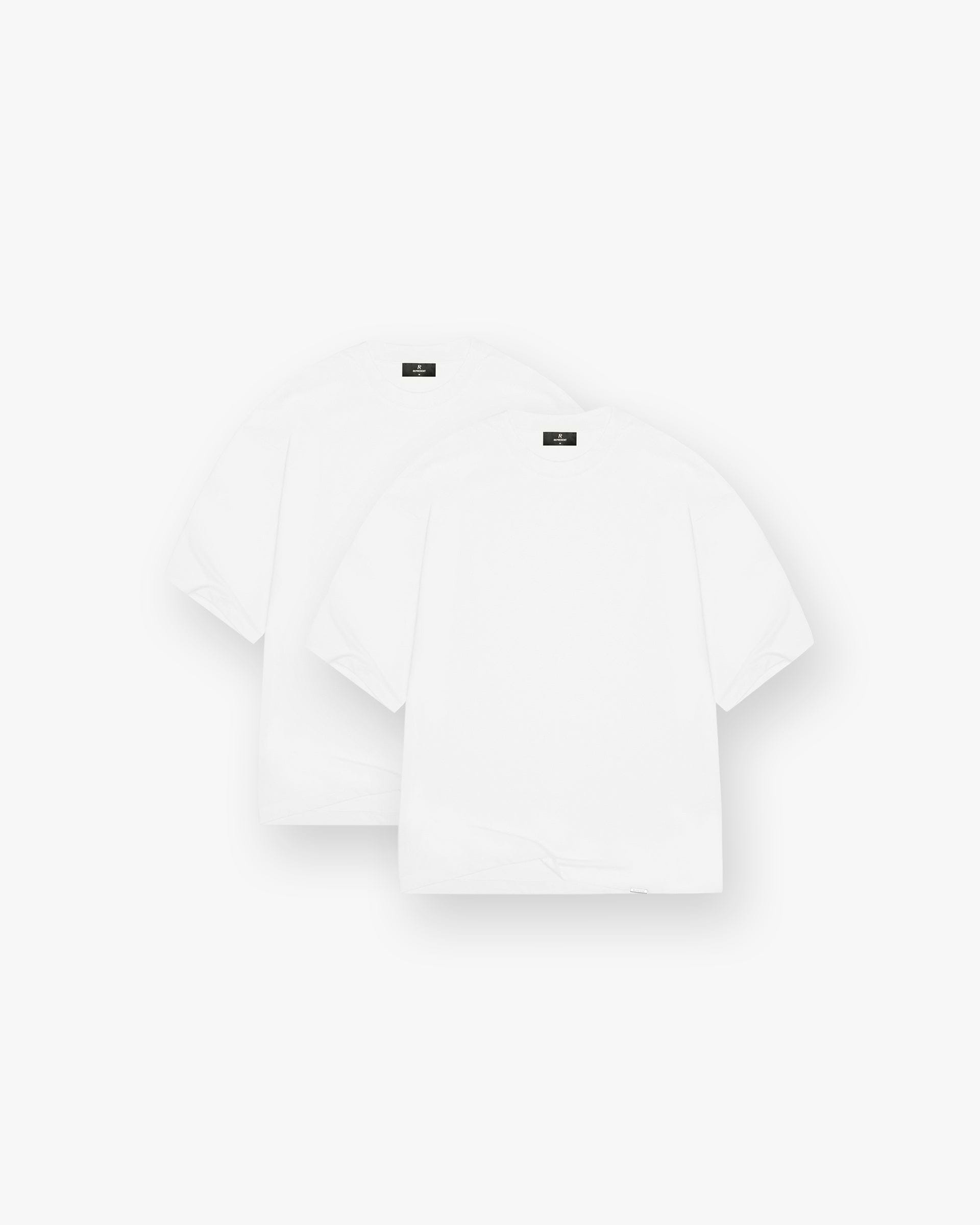 2 x Initial Boxy T-Shirt - Flat White
