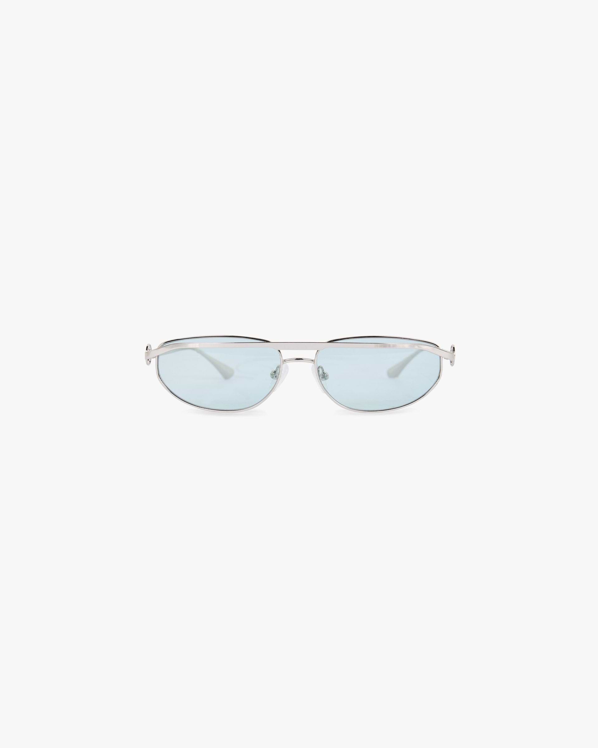 Slim Aviator Sunglasses - Silver Matcha