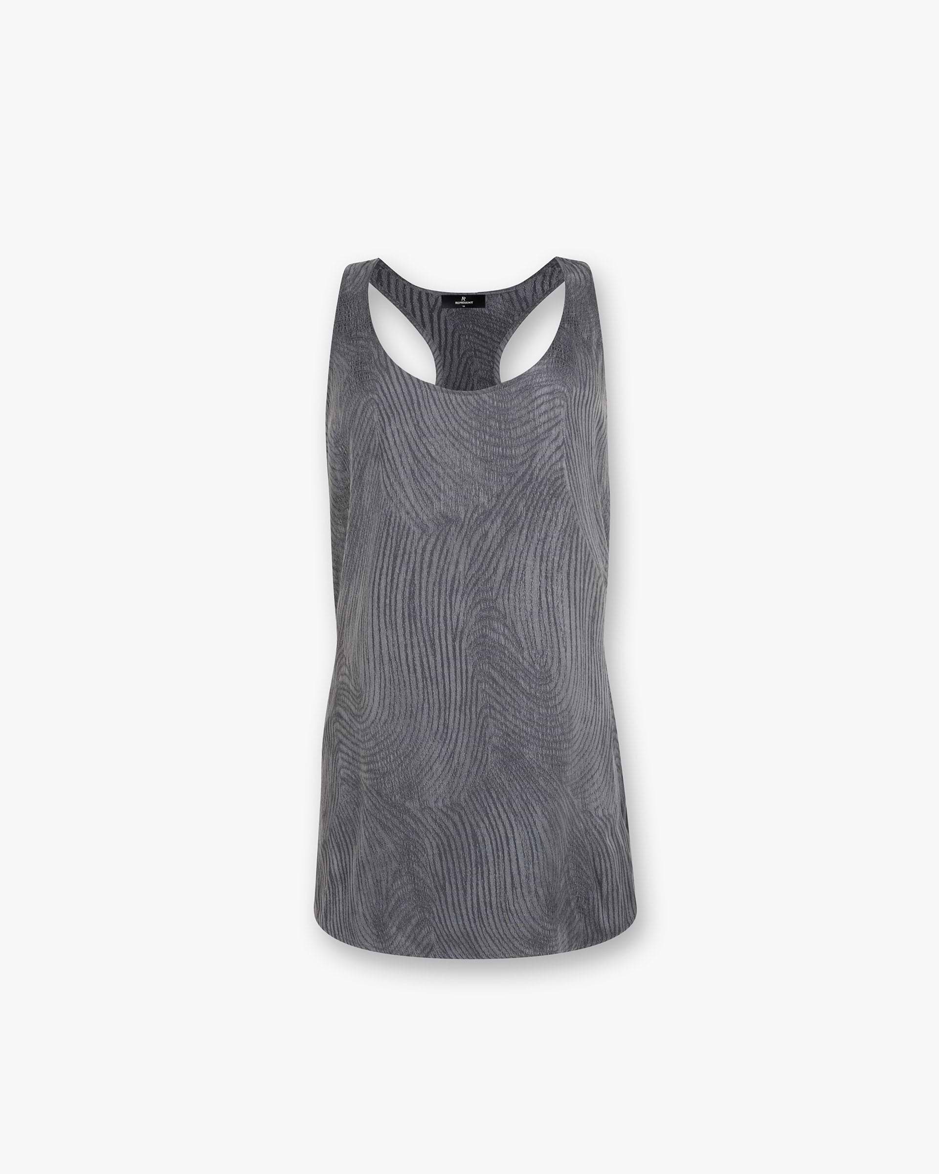 Front product image of a womens black top on a plain white background | Swirl Top in Jet Black | Relaxed oversized fit top with ribbed hem and cuffs | Womens SS25 Tops | Represent Clo