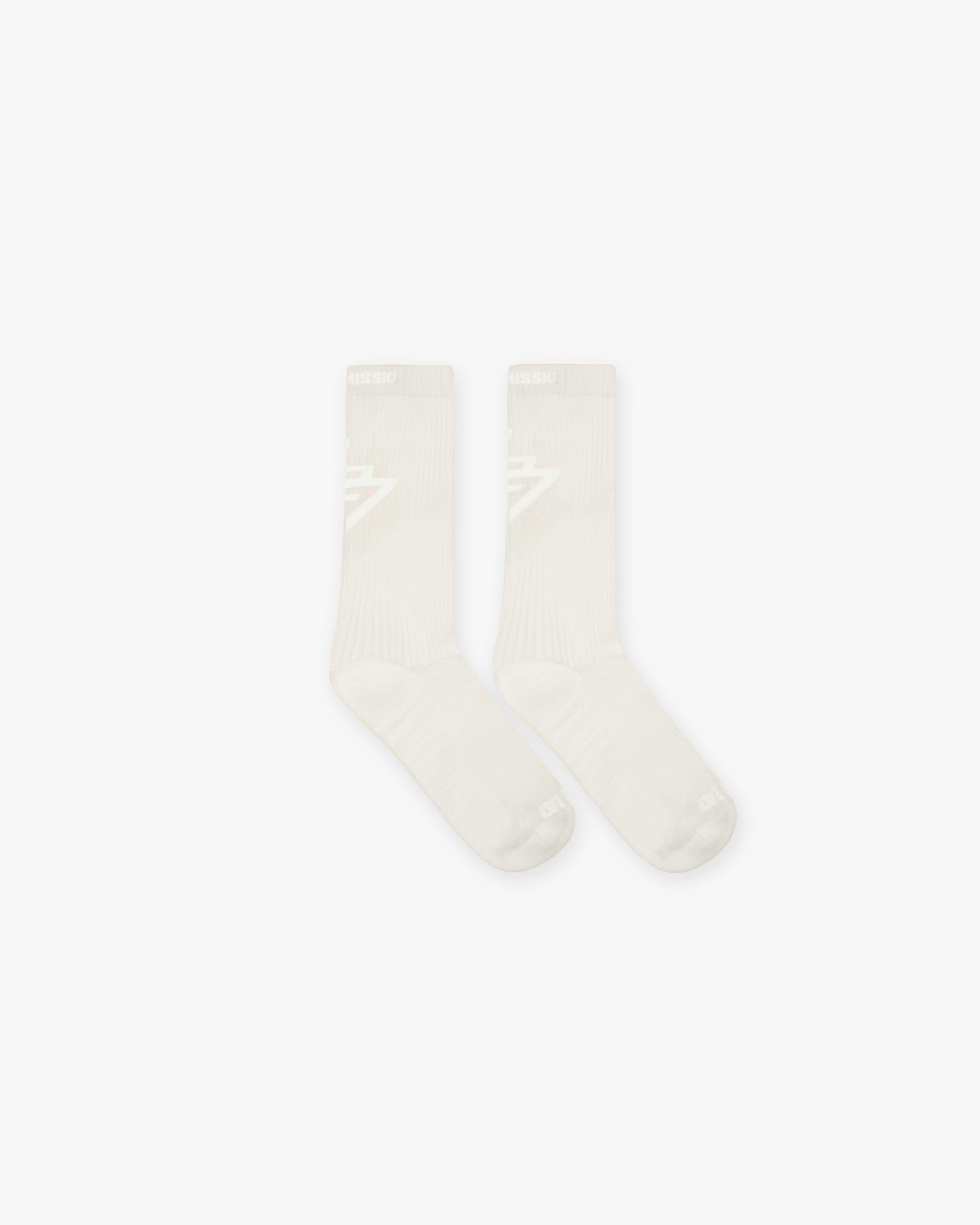 247 Logo Socks - Cream