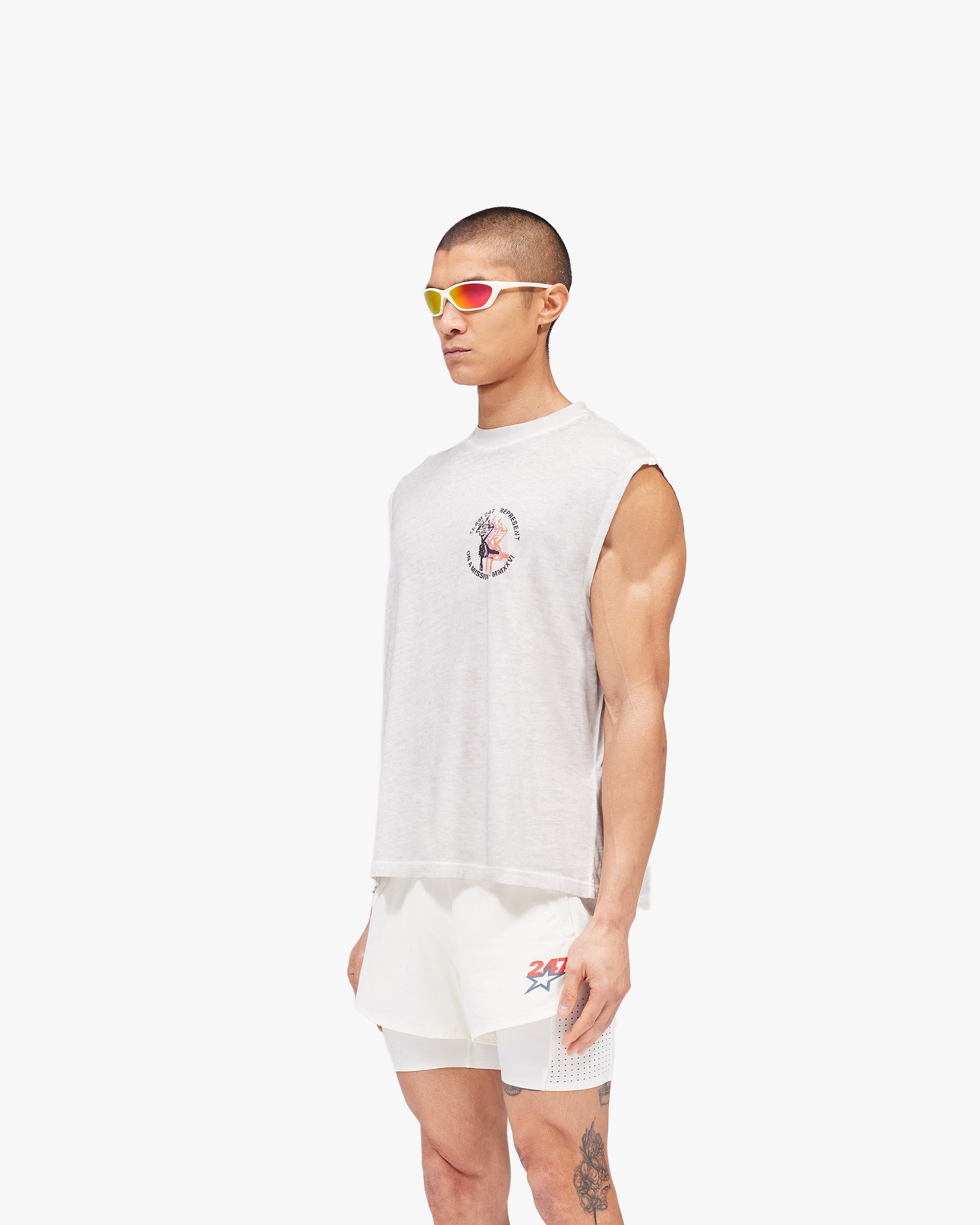 247 Torch Boxy Tank - Bleach Wash