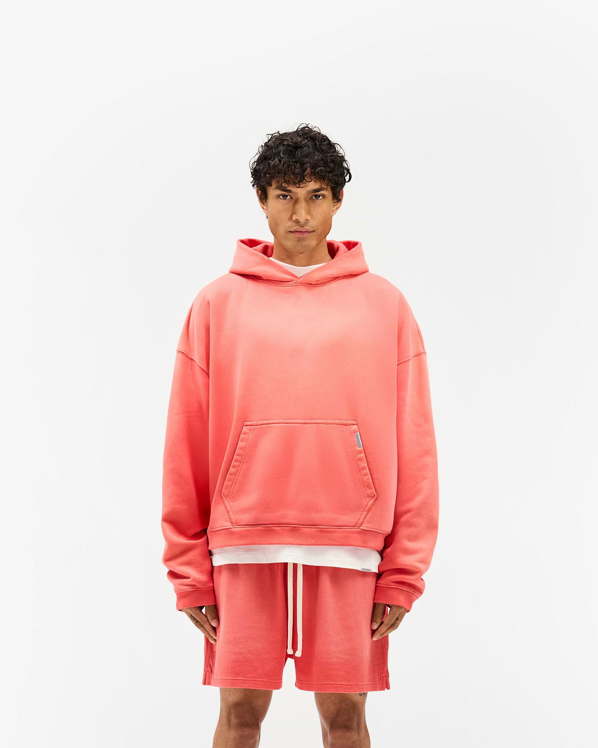 Initial Boxy Hoodie - Vintage Red