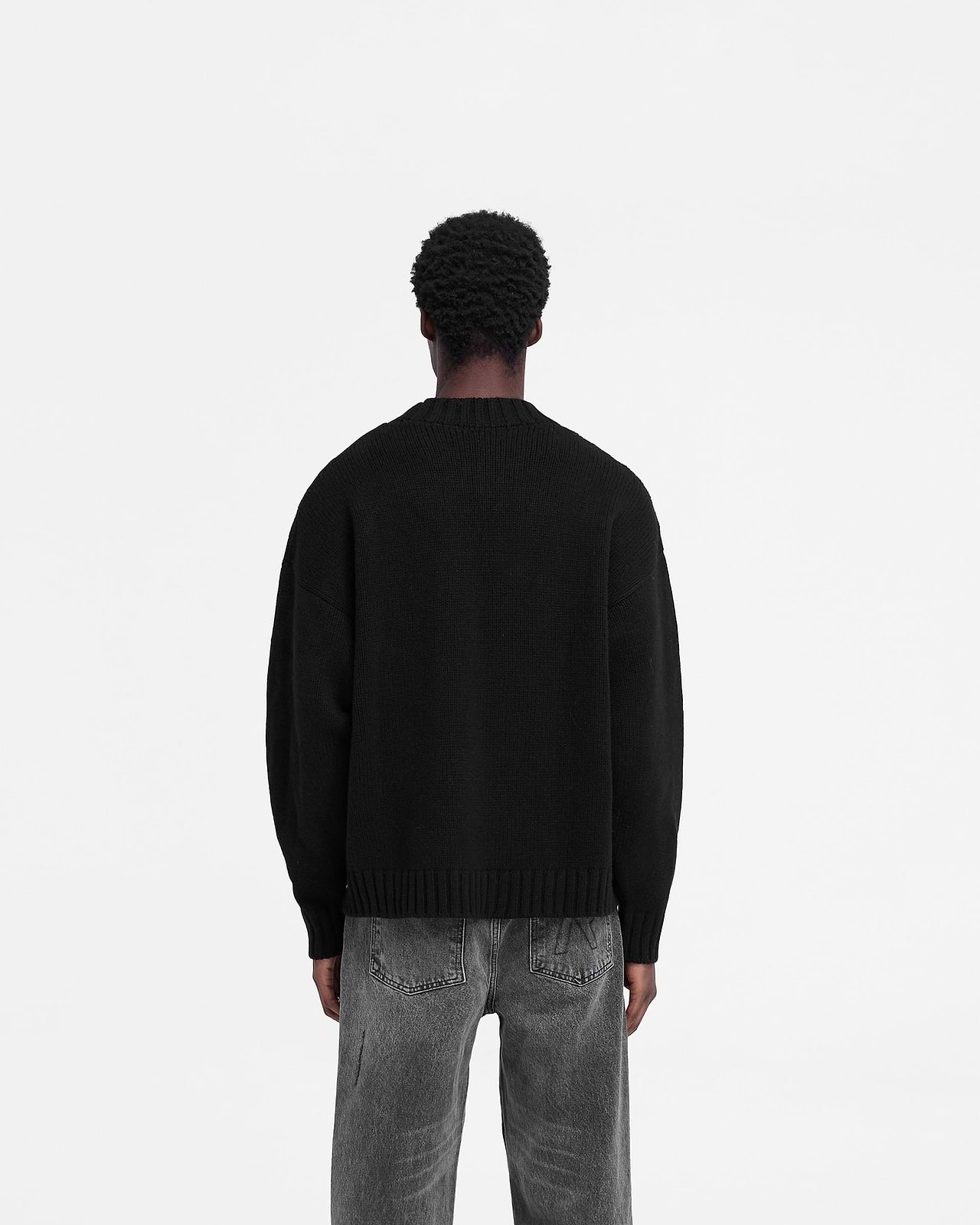 Rep Knit Jumper | Black | REPRESENT
