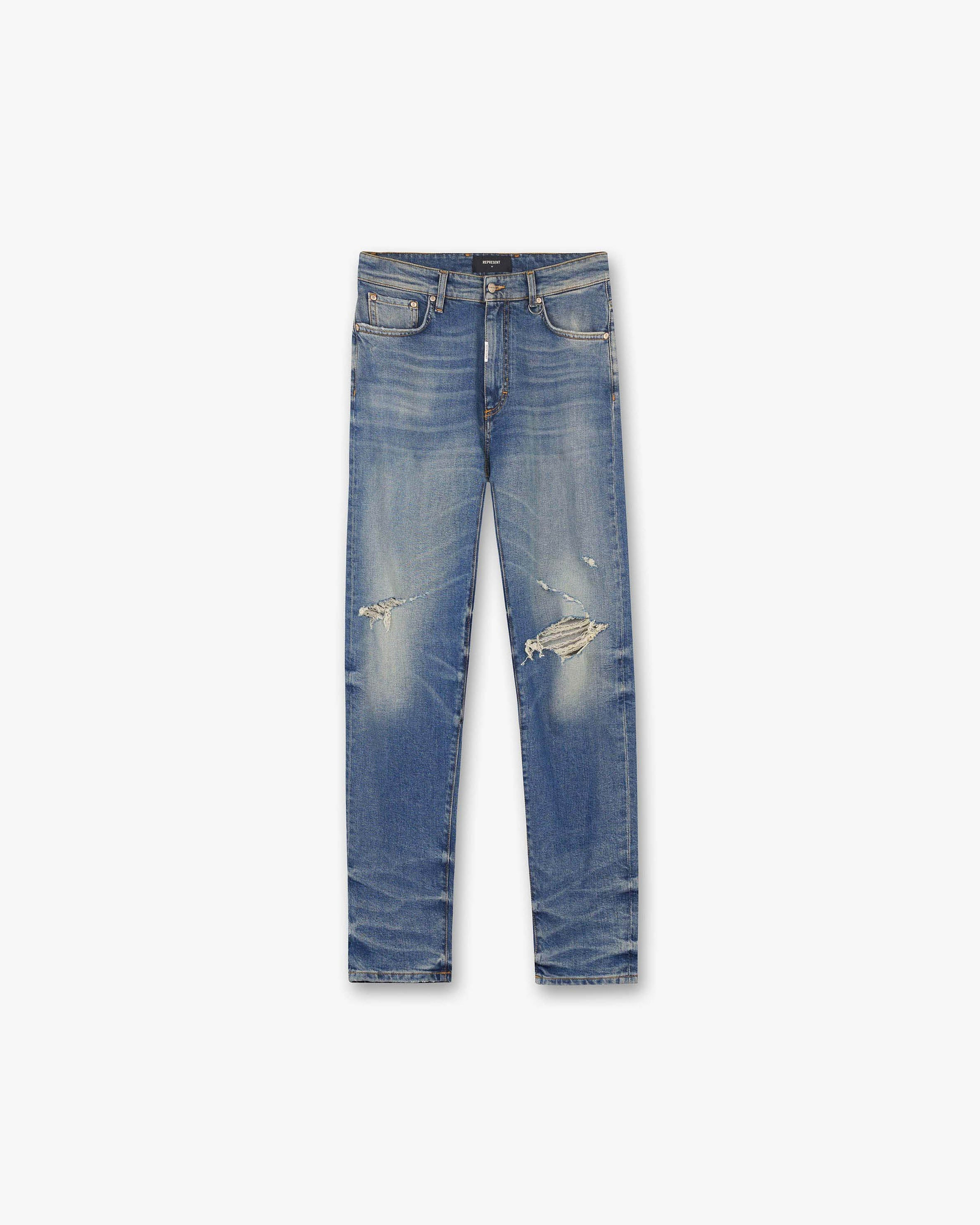 Baggy Destroyer Denim | Vintage Blue Denim SS22 | Represent Clo