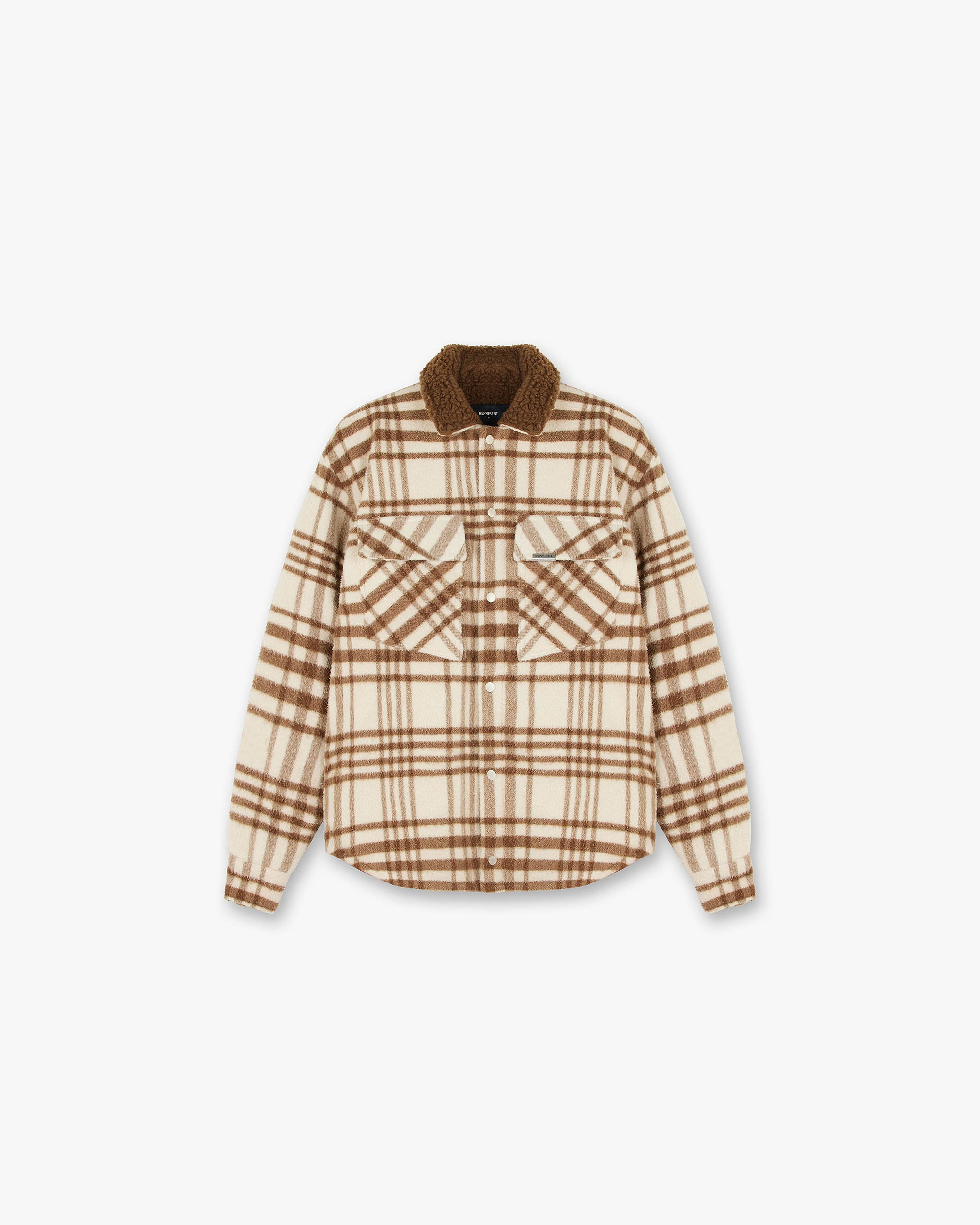 Sherpa Shirt | Brown Bone Shirts FW22 | Represent Clo