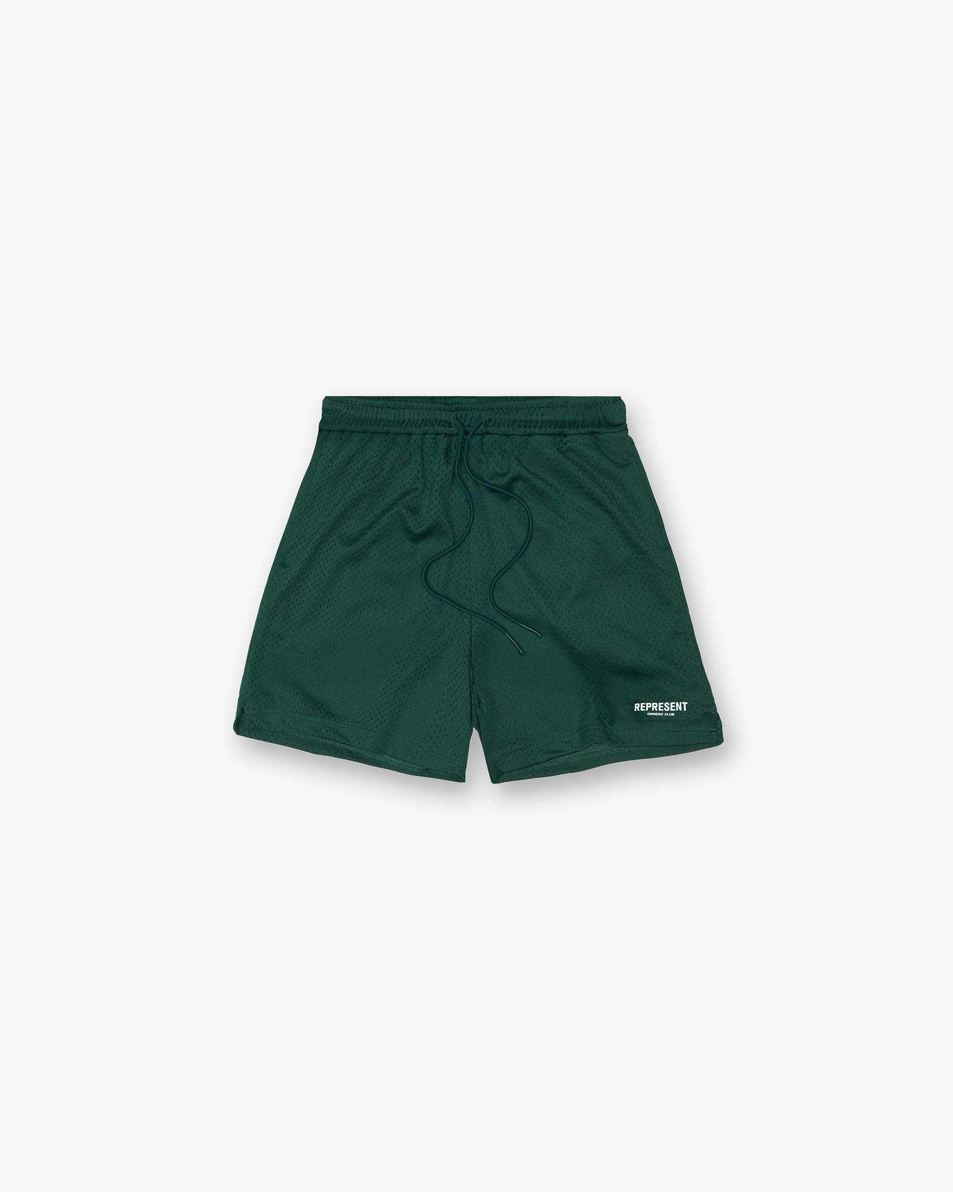 Represent Owners Club Mesh Shorts - Racing Green
