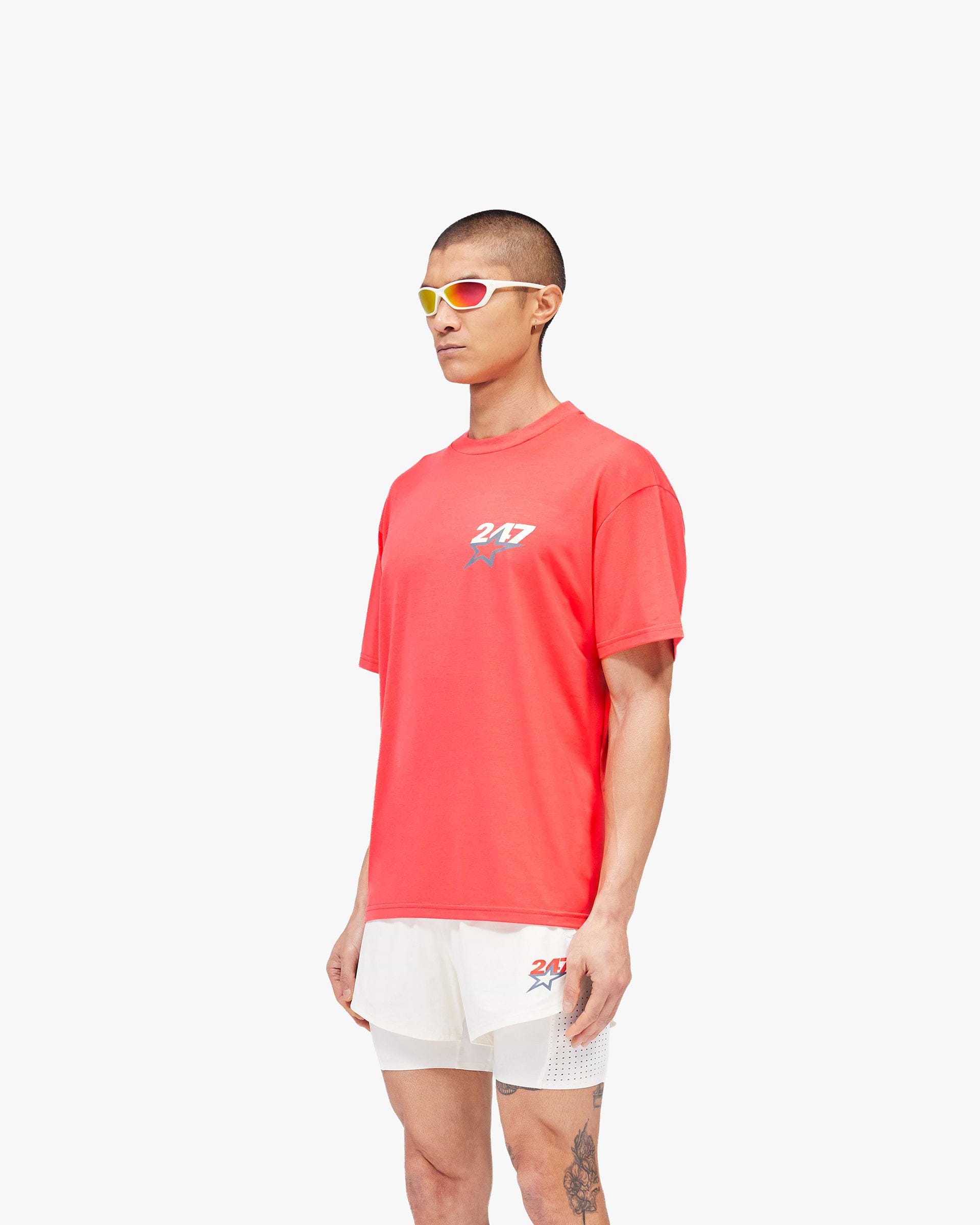 Team 247 Star Oversized T-Shirt - Racing Red