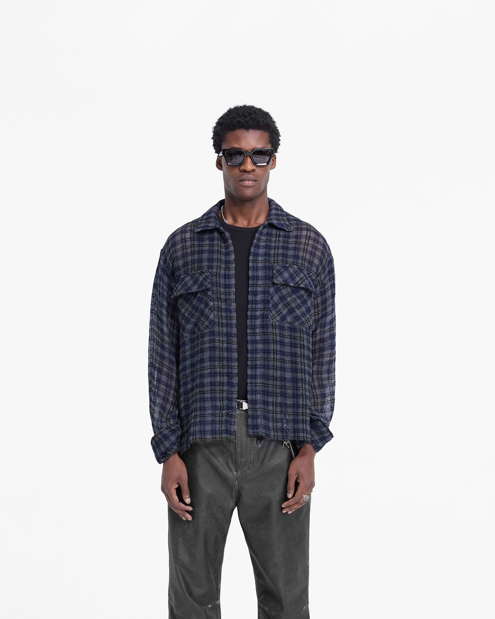 Check Flannel Shirt Blue Check