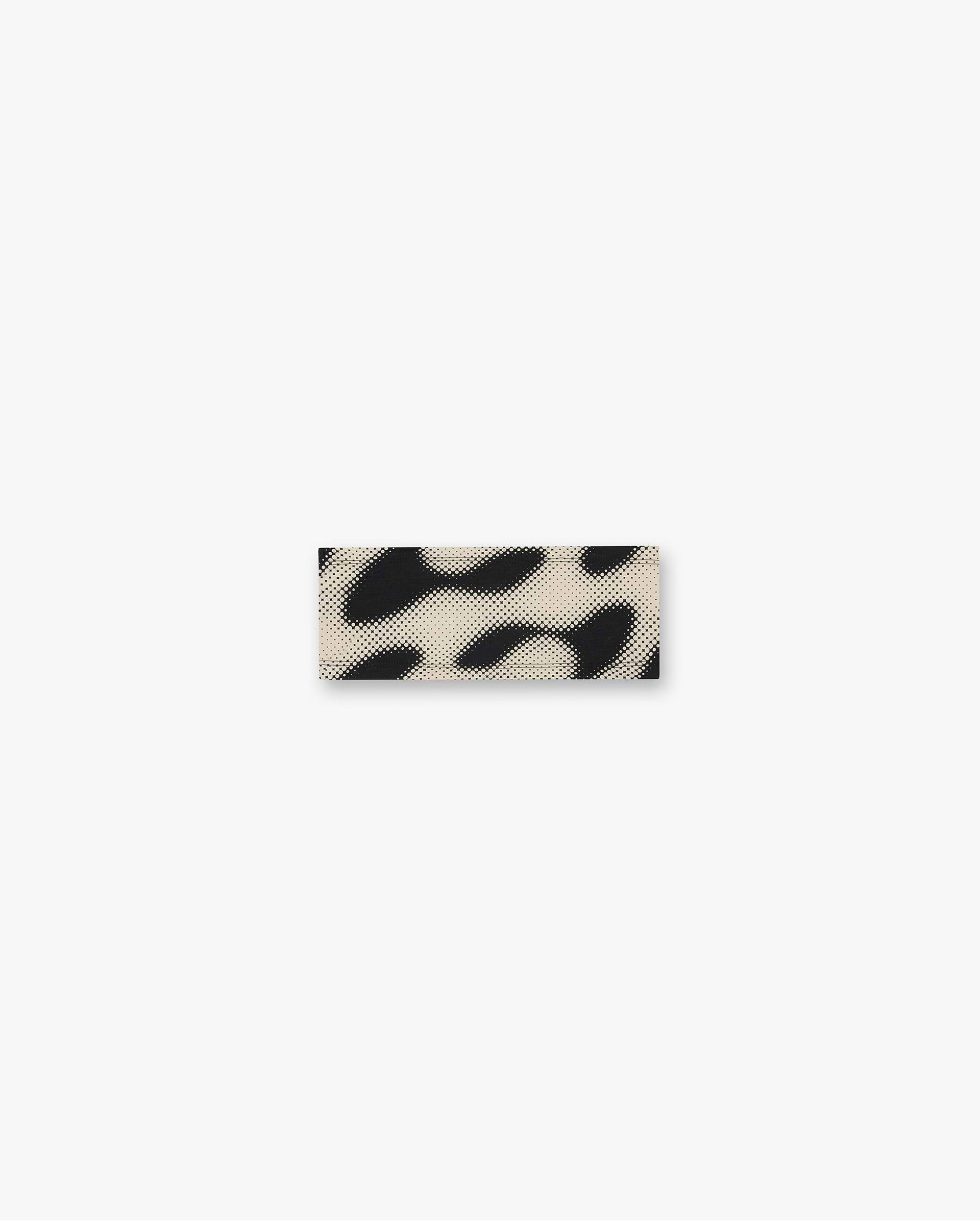 Front product image of a mens black headband on a plain white background | 247 Future Terrains Headband in Black | Elasticated headband | 247 Accessories | Represent Clo