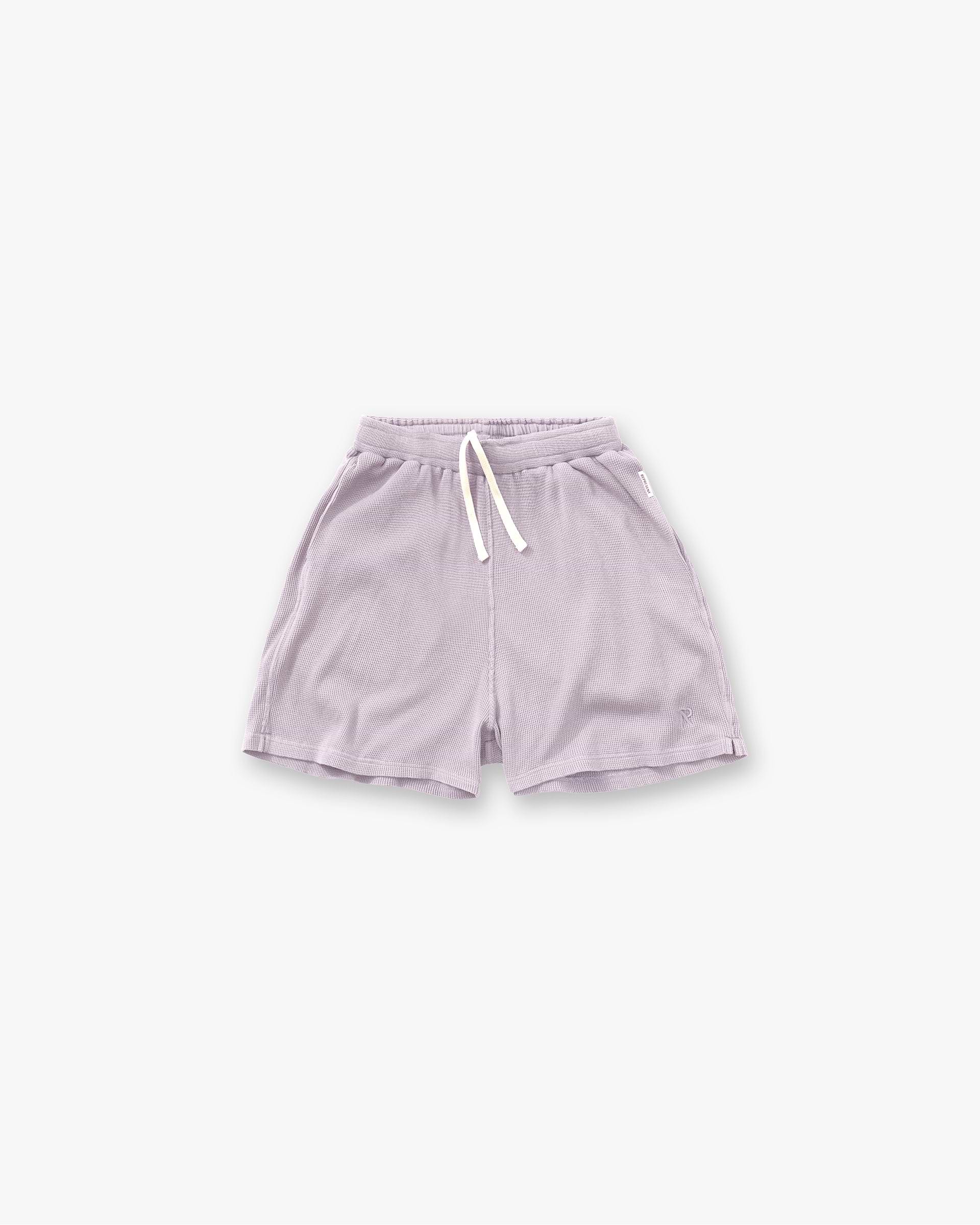 Initial Waffle Shorts- Mist