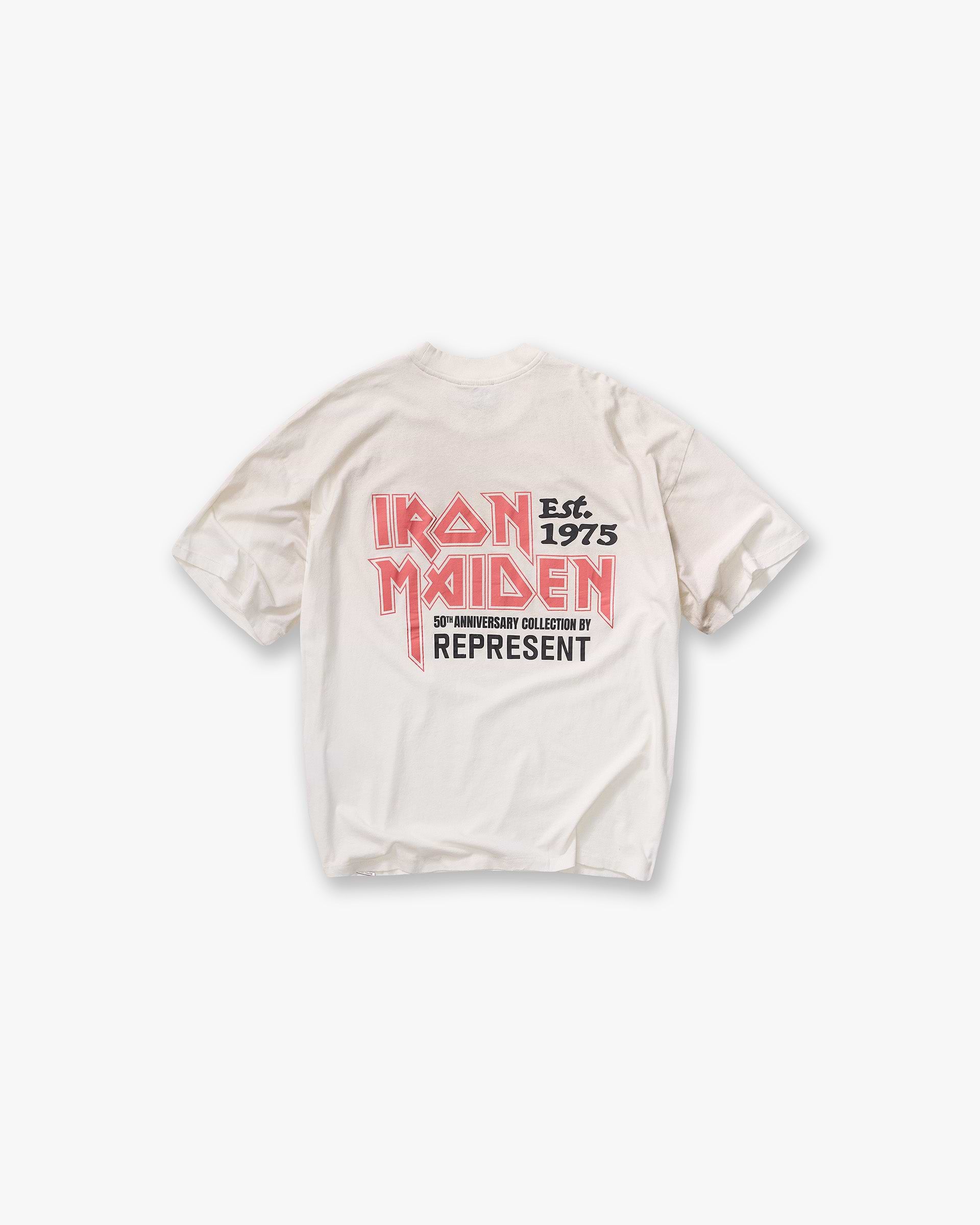 Represent x Iron Maiden Anniversary T-Shirt | Ecru | REPRESENT