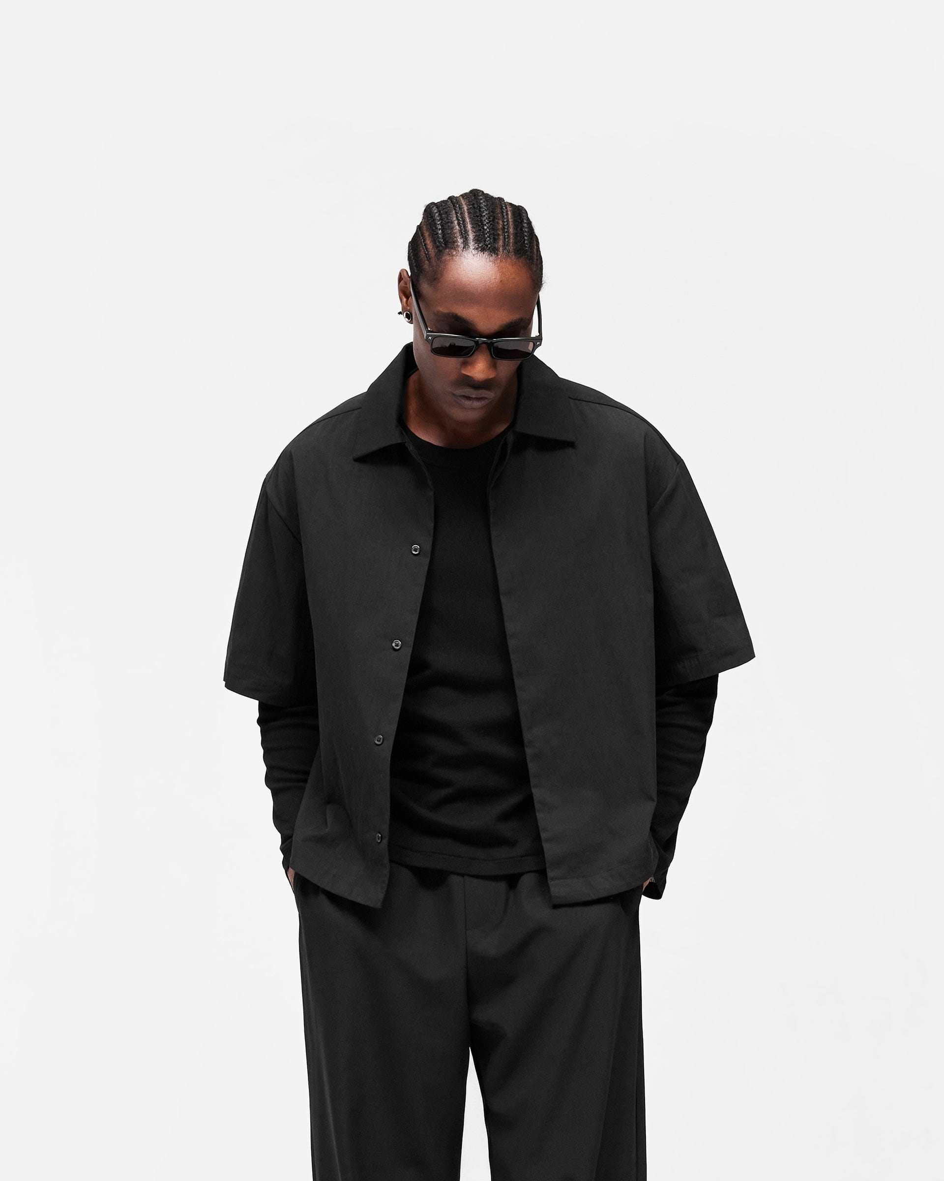 Initial Short Sleeve Shirt - Jet Black