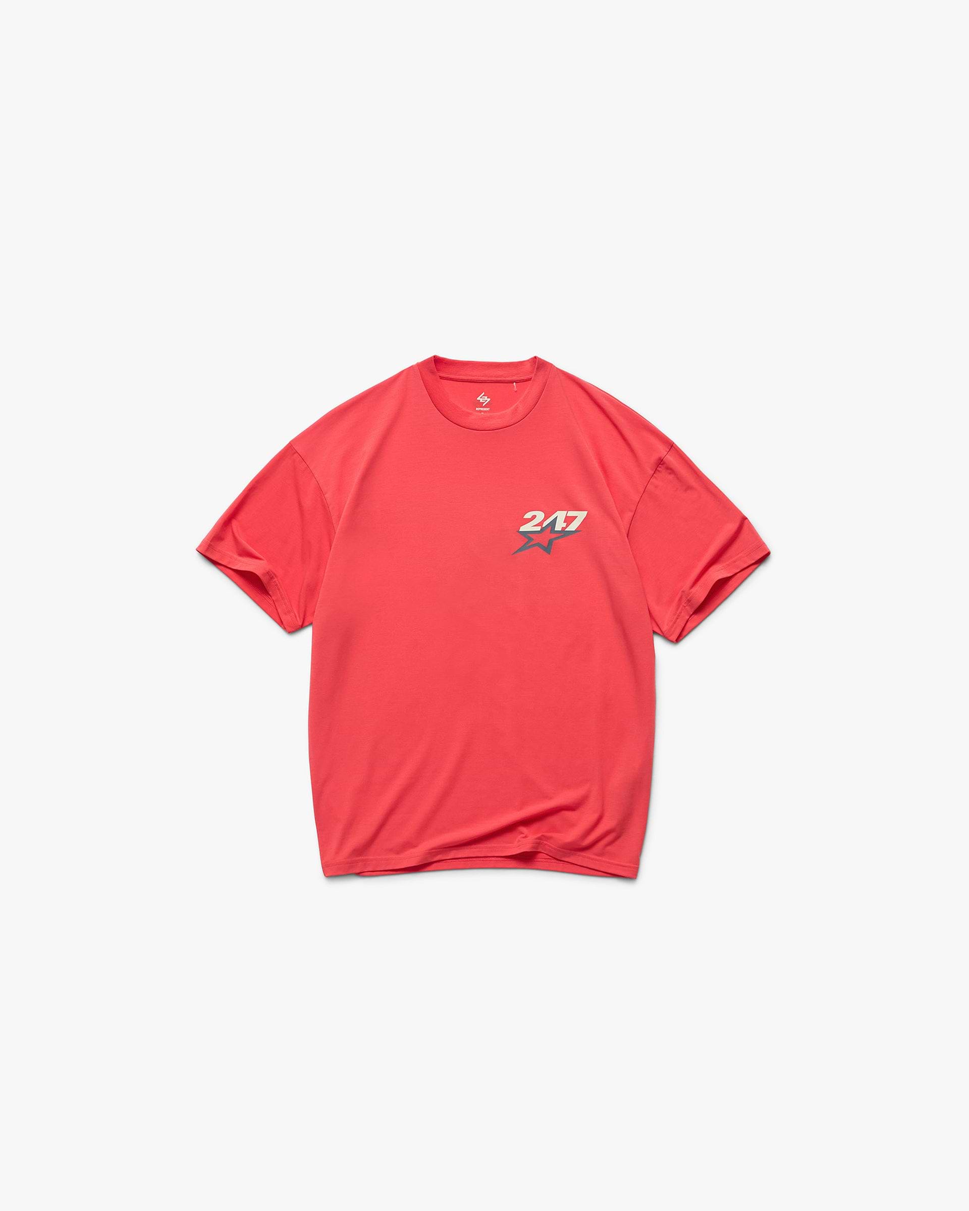 Team 247 Star Oversized T-Shirt - Racing Red
