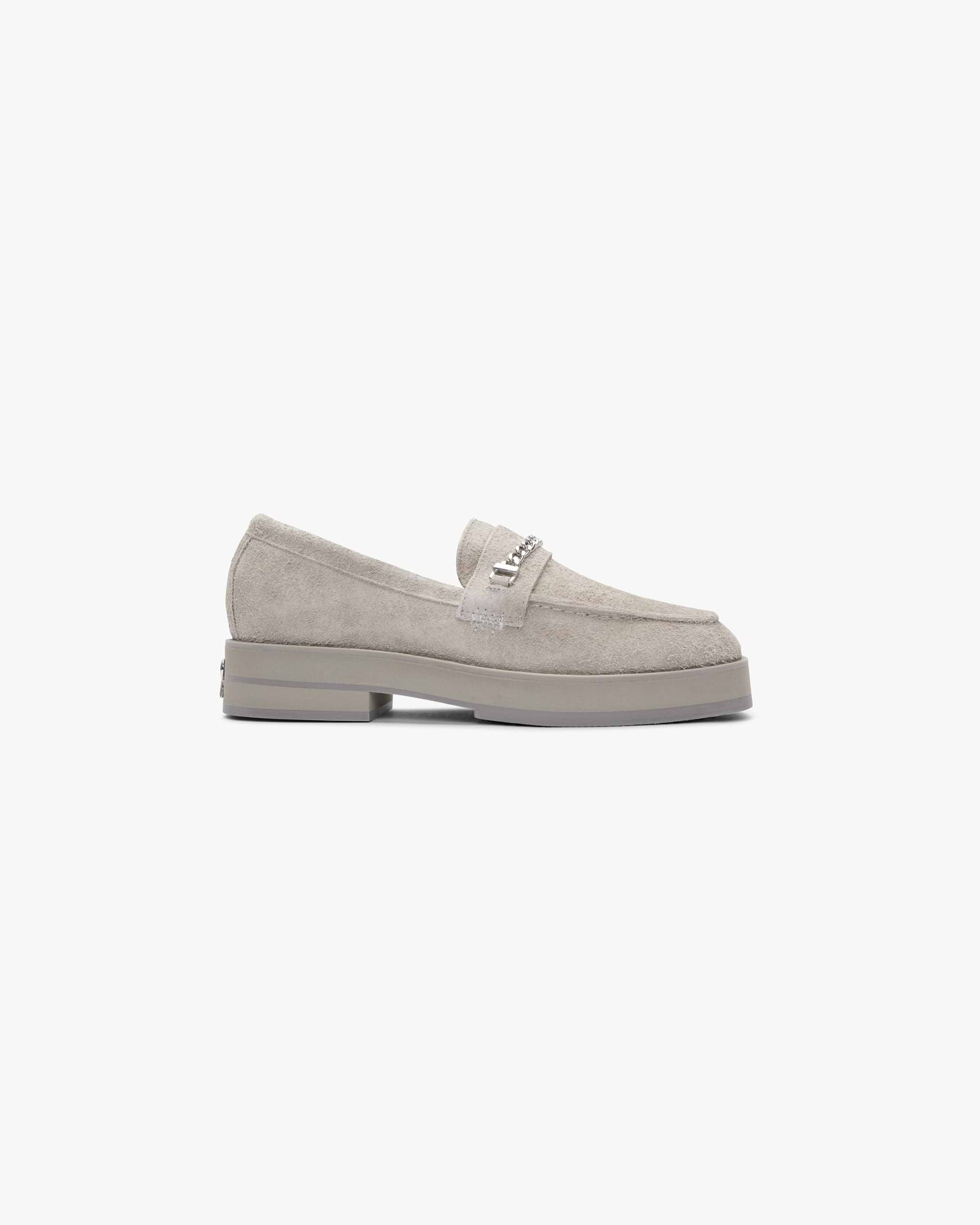 Front product image of mens cashmere loafers on a plain white background | Loafer in Cashmere | Cashmere loafers with a refined finish | SS24 Footwear | Represent Clo