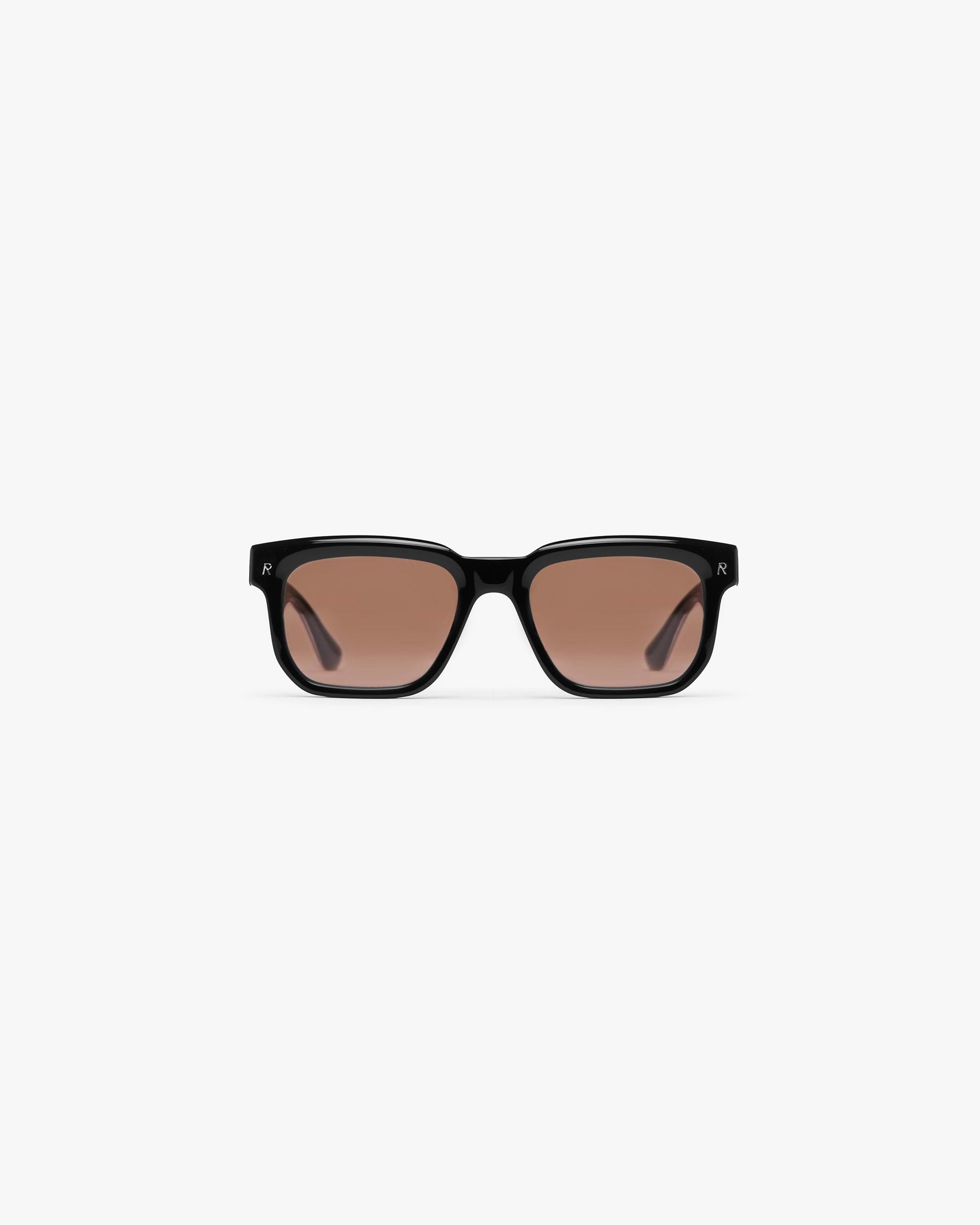 Front product image of mens black sunglasses on a plain white background | Represent Hamptons Sunglasses in Jet Black | Premium sunglasses with sleek design | SS24 Accessories | Represent Clo