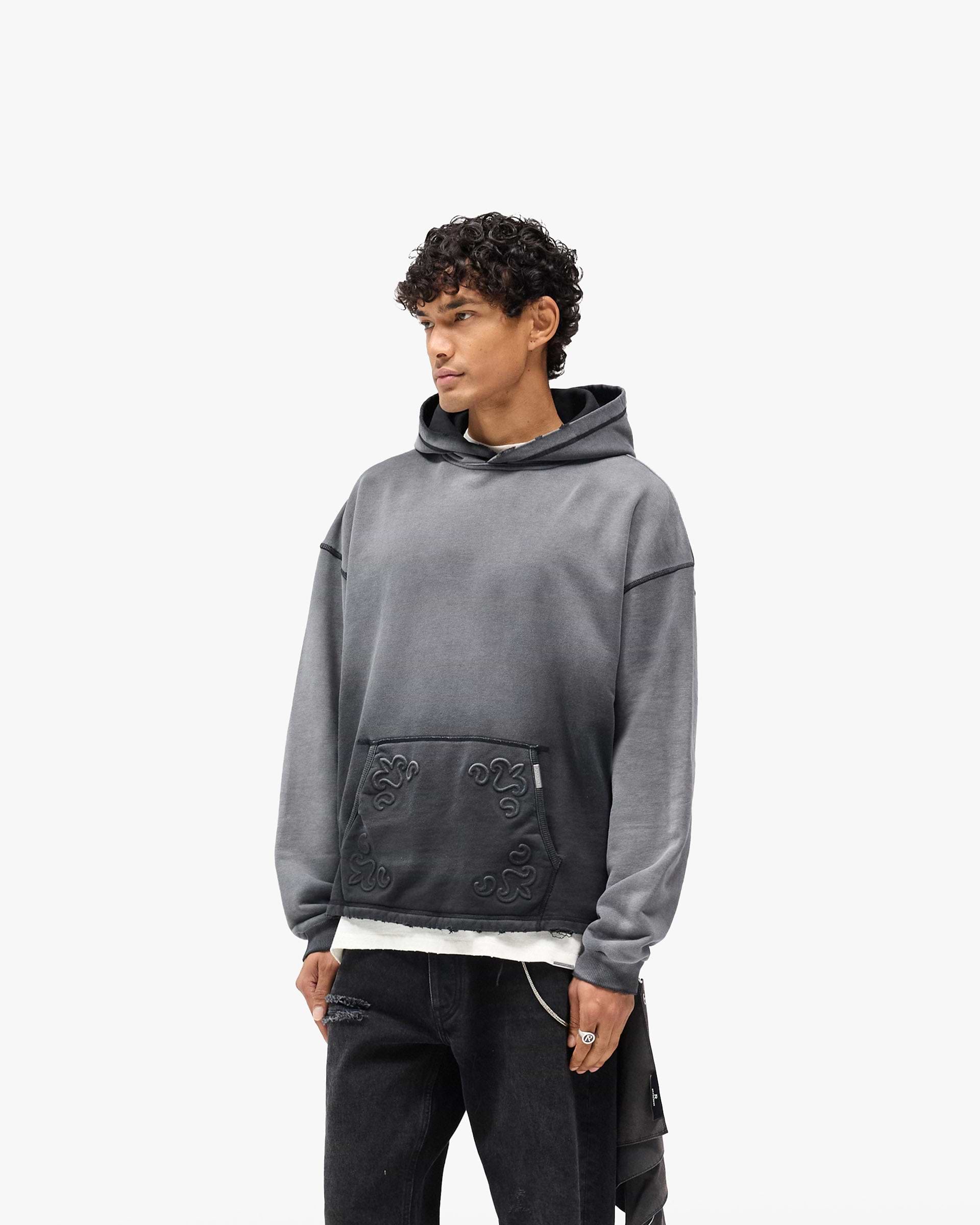 Represent X Hunter Hoodie - Stained Black