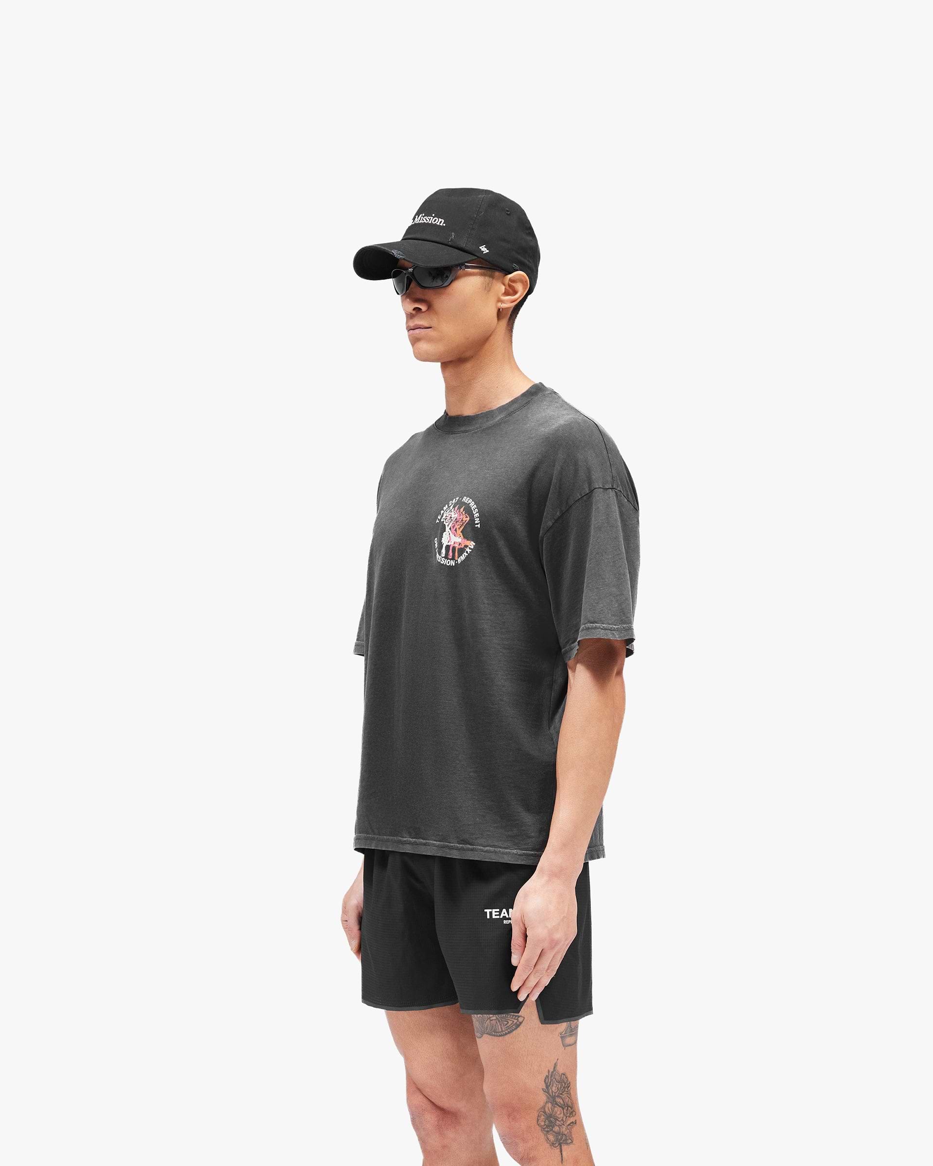 247 Torch Boxy T-Shirt - Washed Black