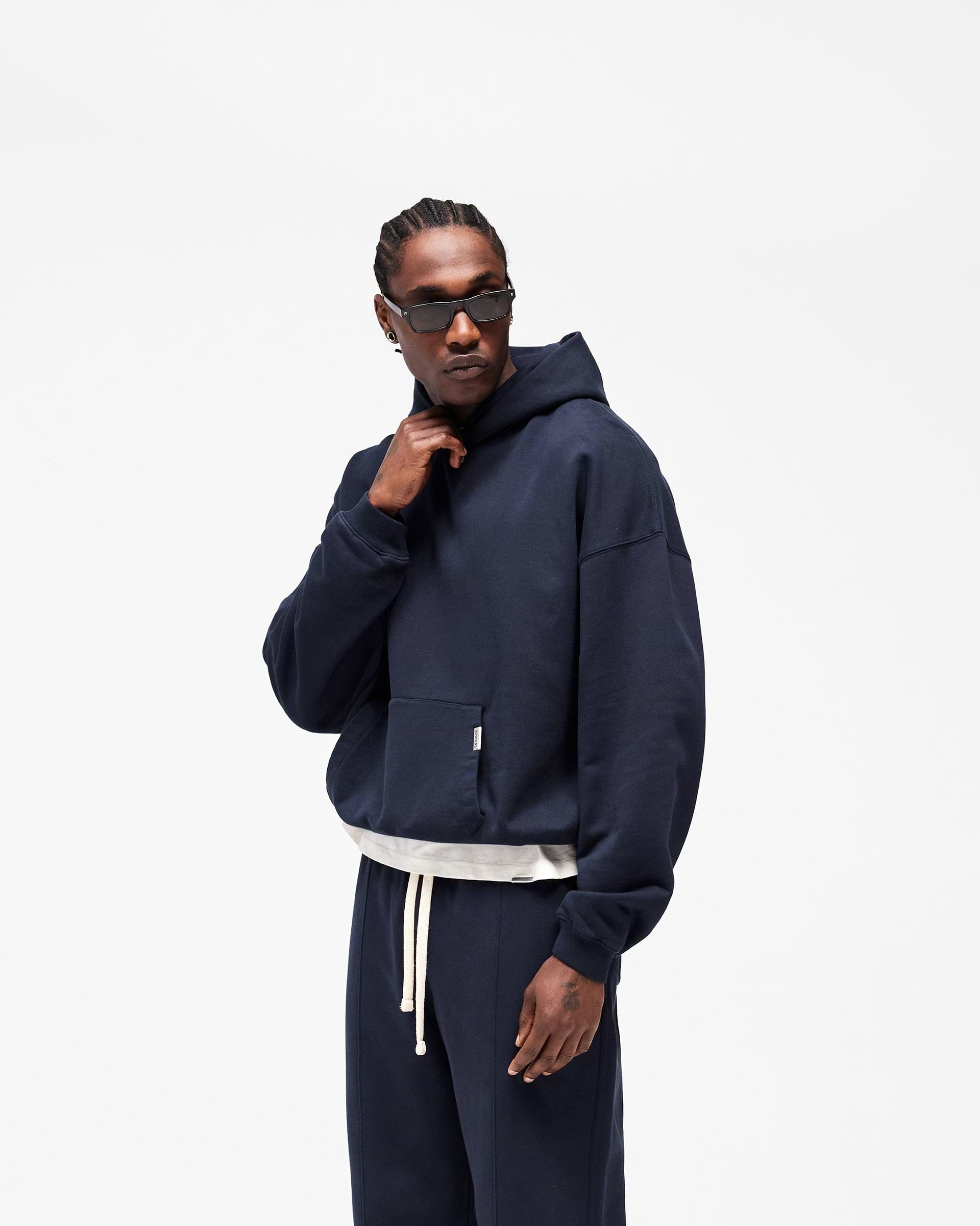 Initial Oversized Hoodie - Midnight Navy