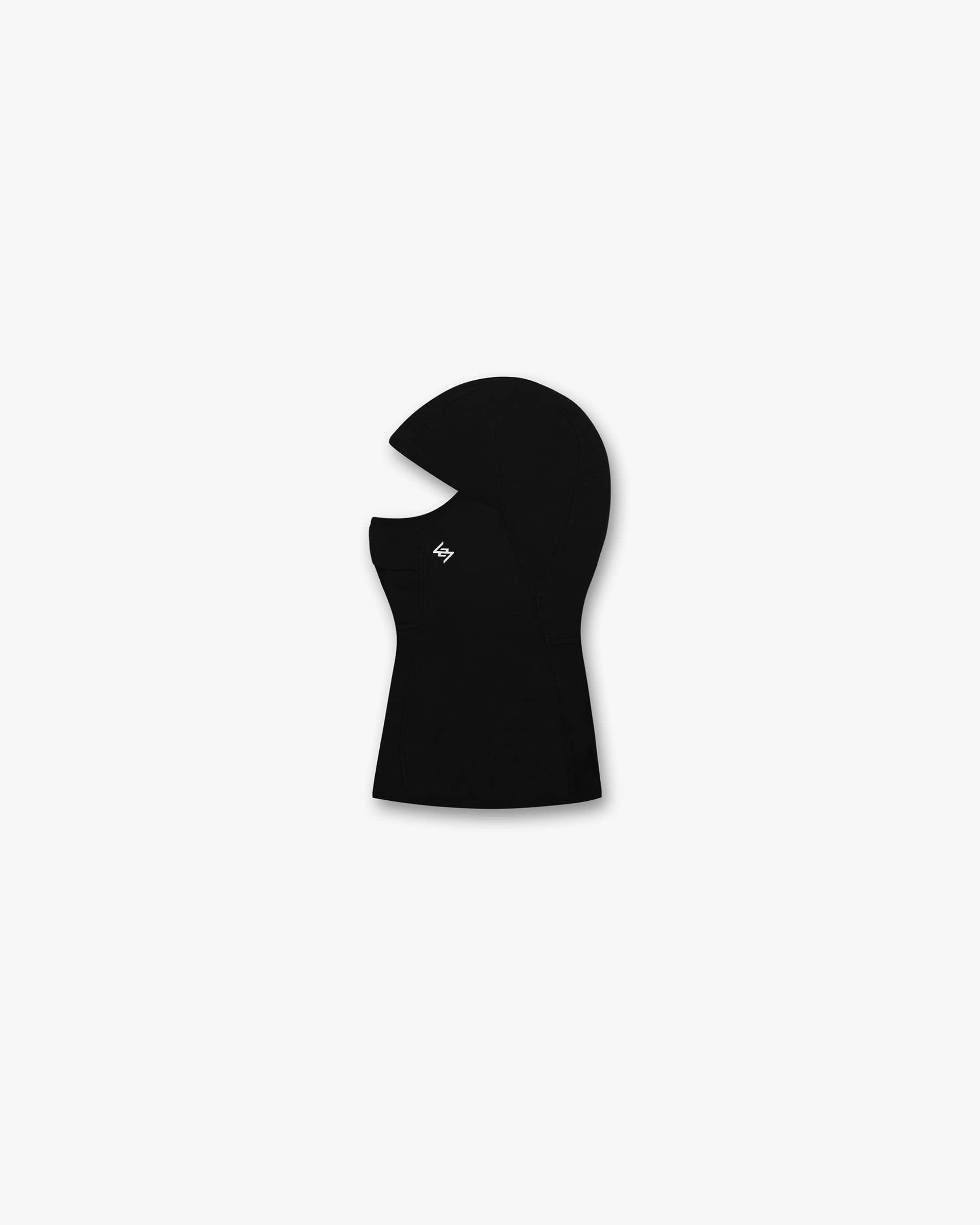 Front product image of a mens black balaclava on a plain white background | 247 Balaclava in Black | Full face coverage balaclava | 247 Accessories | Represent Clo