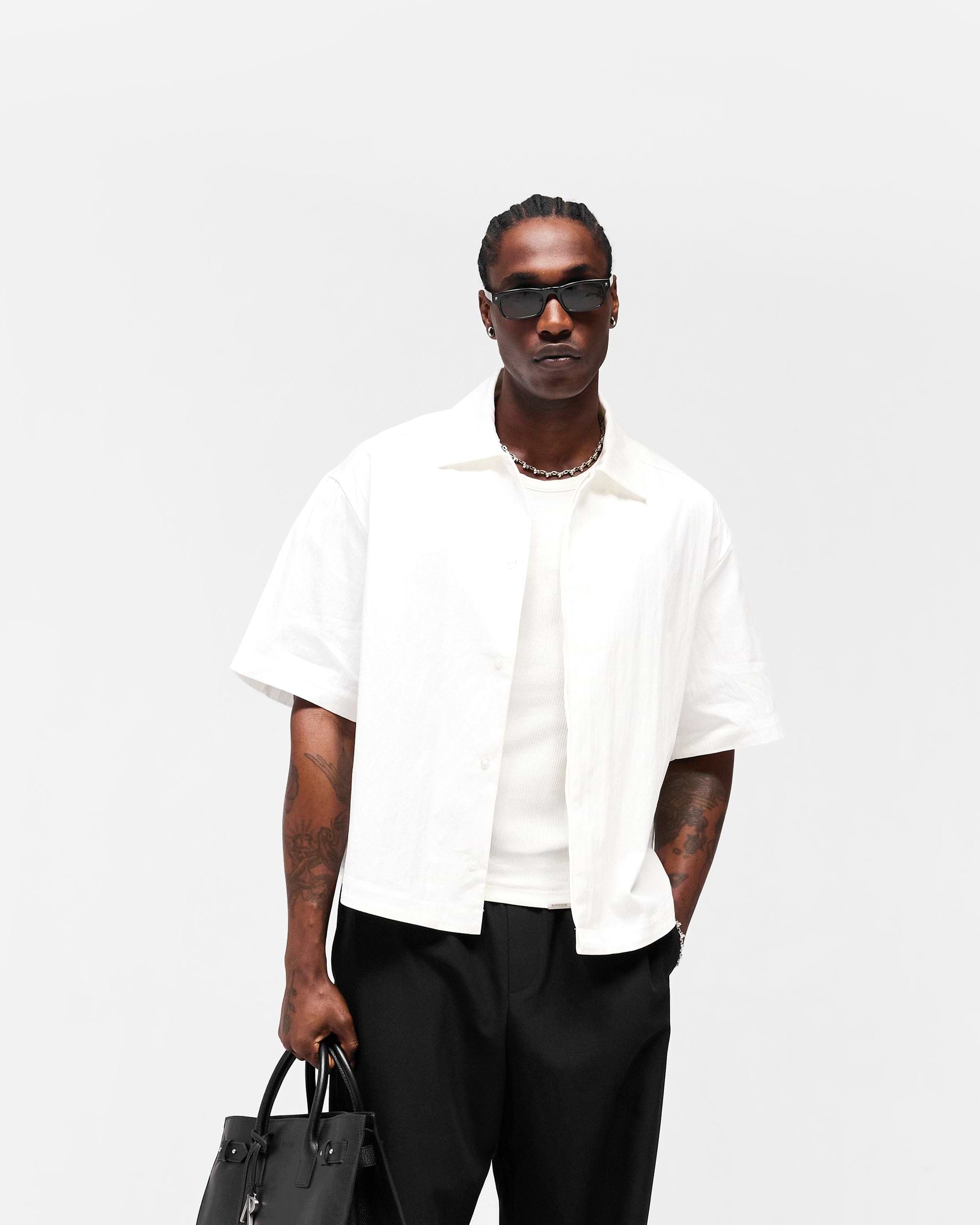 Initial Short Sleeve Shirt - Flat White