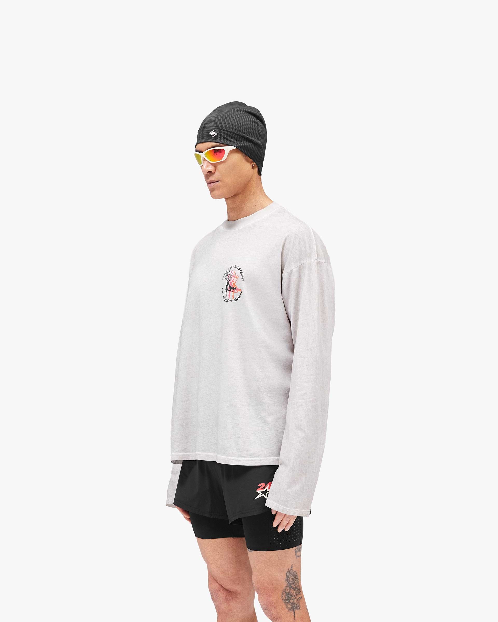 247 Torch Boxy Long Sleeve T-Shirt - Bleach Wash