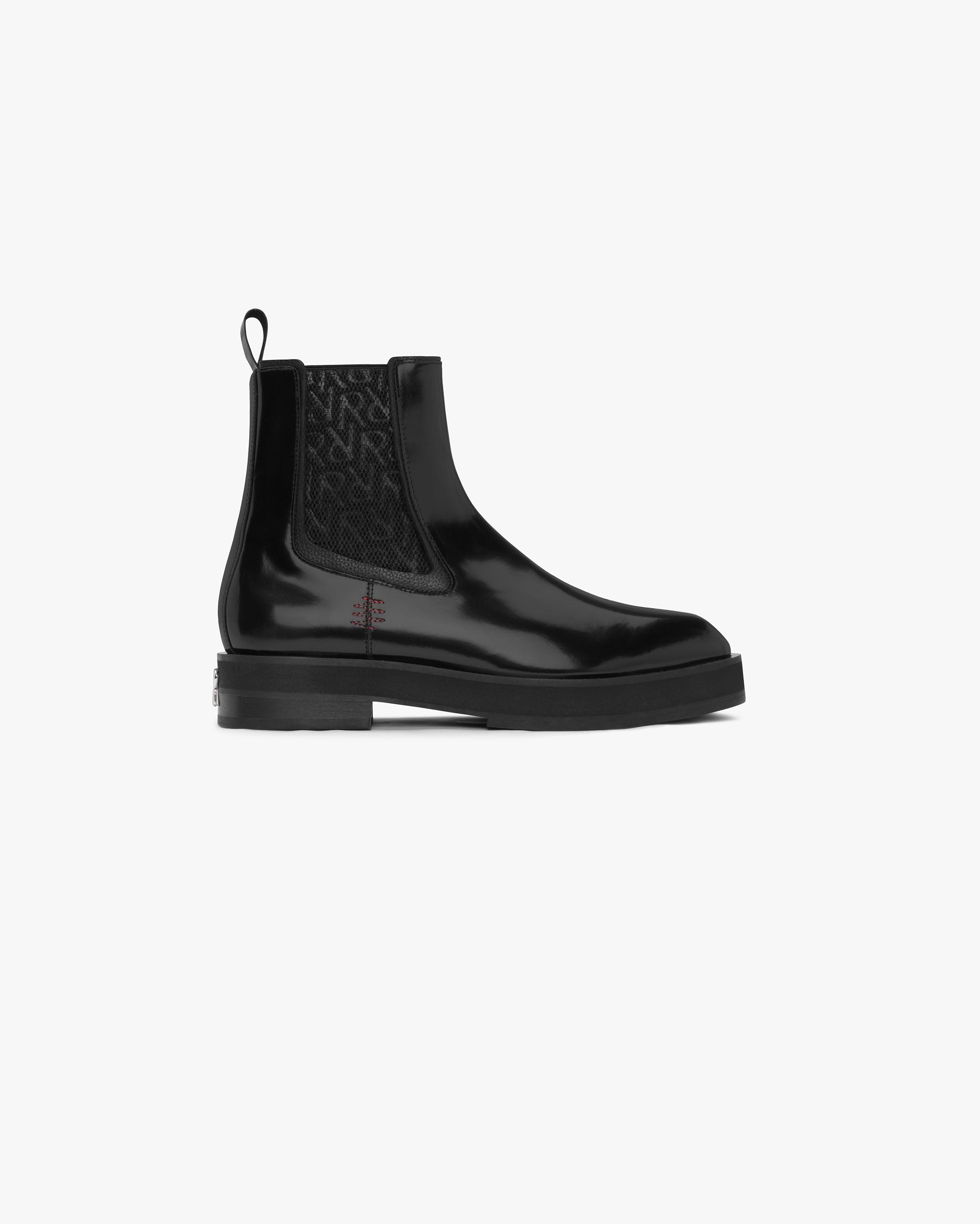 Front product image of mens black chelsea boots on a plain white background | Chelsea Boot in Black | Classic ankle high chelsea boots | FW23 Footwear | Represent Clo