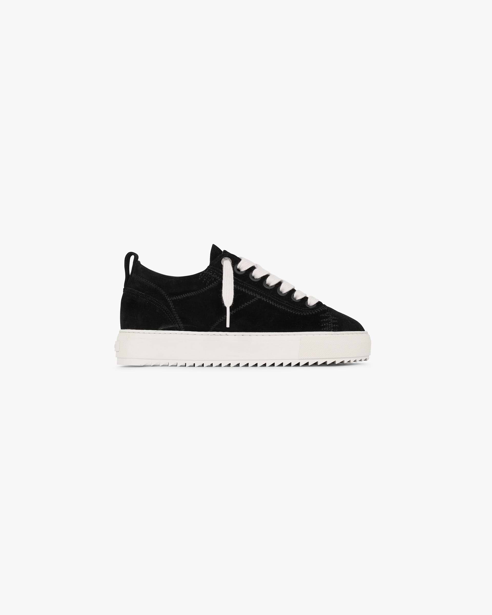 Front product image of a mens black item on a plain white background | Alpha 2.0 in Black | Footwear designed with premium materials | PRE SS25 Footwear | Represent Clo