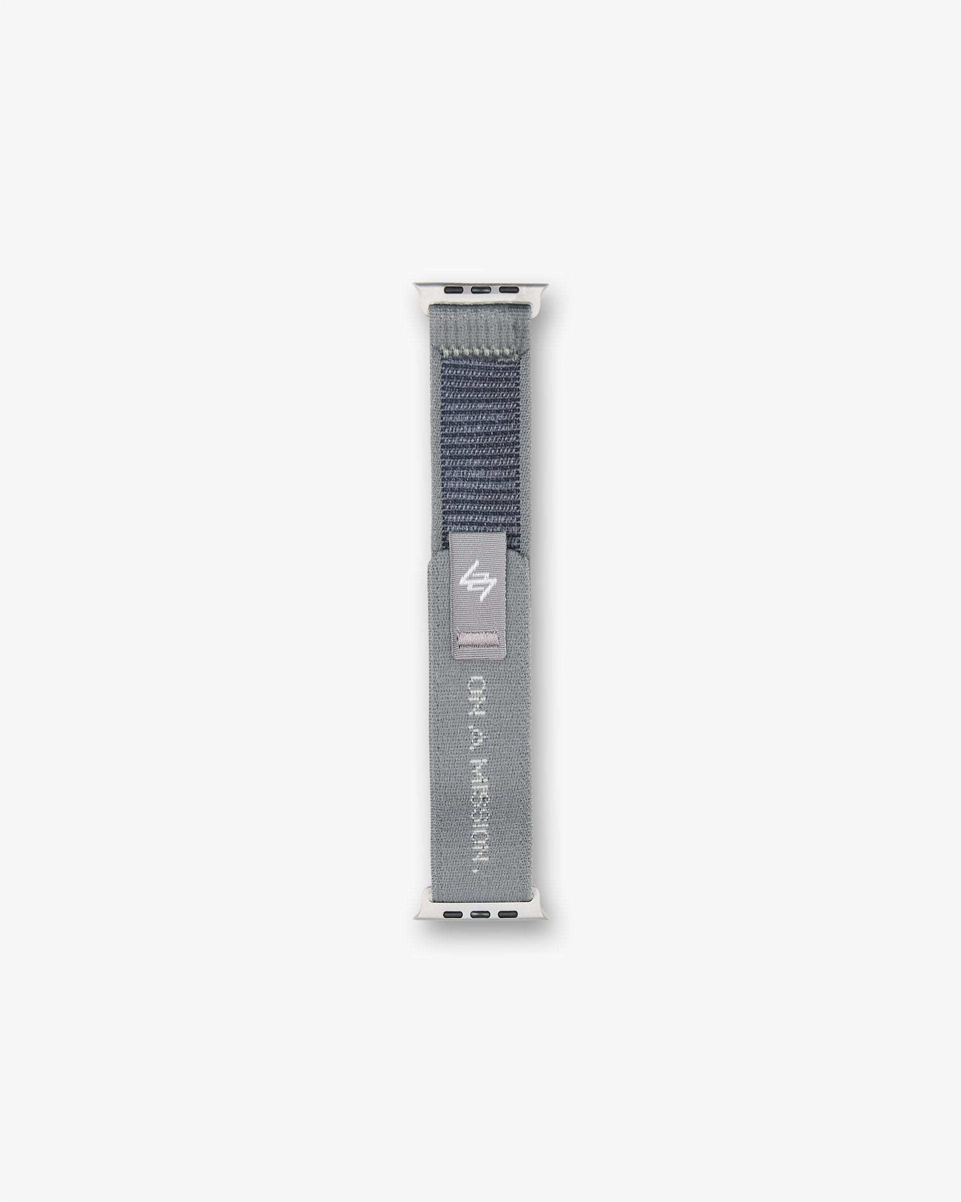 Product image of a mens titanium watch strap on a plain white background | 247 Apple Watch Strap in Titanium | Titanium watch strap accessory | 247 Accessories | Represent Clo