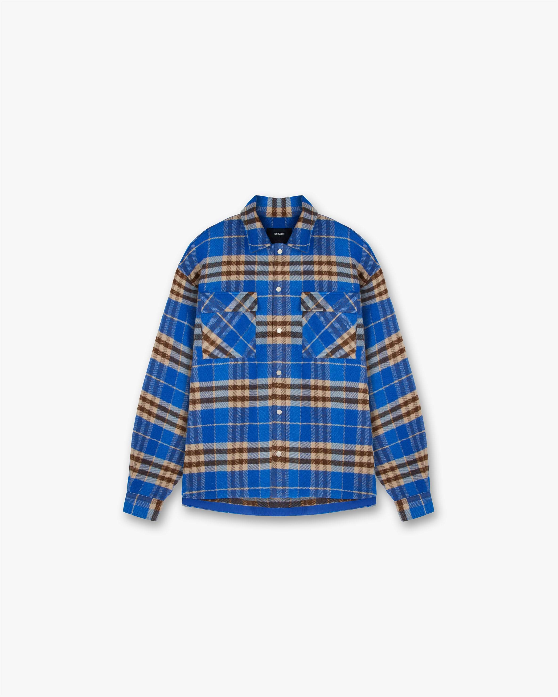 Heavyweight Initial Flannel Shirt | Cobalt Shirts FW23 | Represent Clo