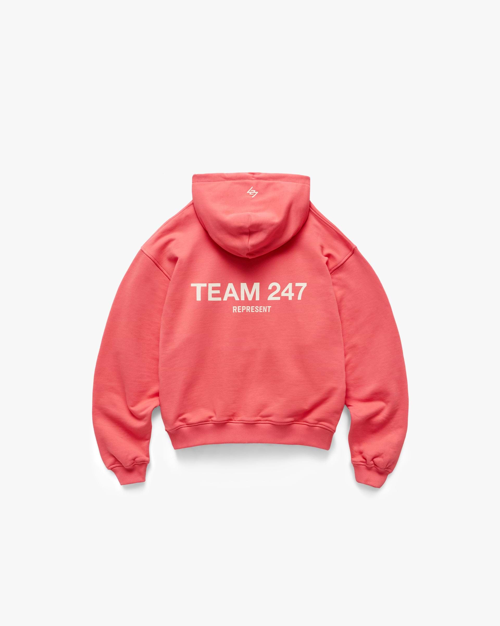 Team 247 Oversized Hoodie  - Racing Red