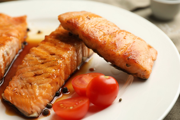 Maple Mustard Glazed Salmon