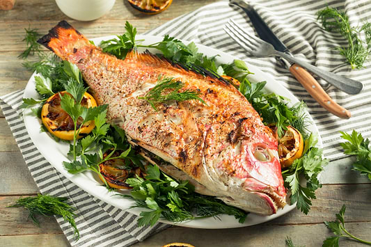 Grilled Whole Red Snapper