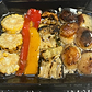 Shellabration! – Juicy scallops, garlicky pesto & sunshine veggies & brown rice pilaf!