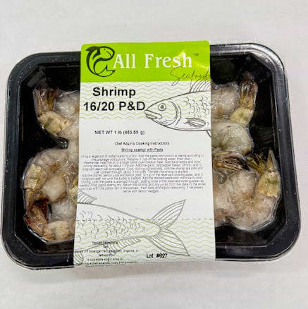 Cleaned Raw Tail on Shrimp, Chem Free, 16/20 Count - (2 lbs)