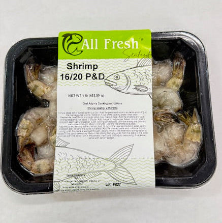 Cleaned Raw Tail on Shrimp, Chem Free, 16/20 Count - (2 lbs)