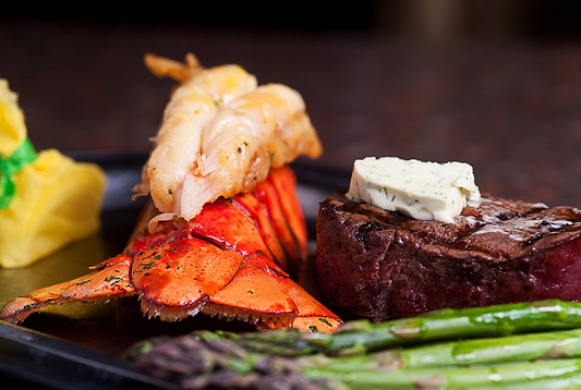 Date Night In - King Crab Chowder, Lobster Tails, Filet Mignon, & A Side + Dessert!
